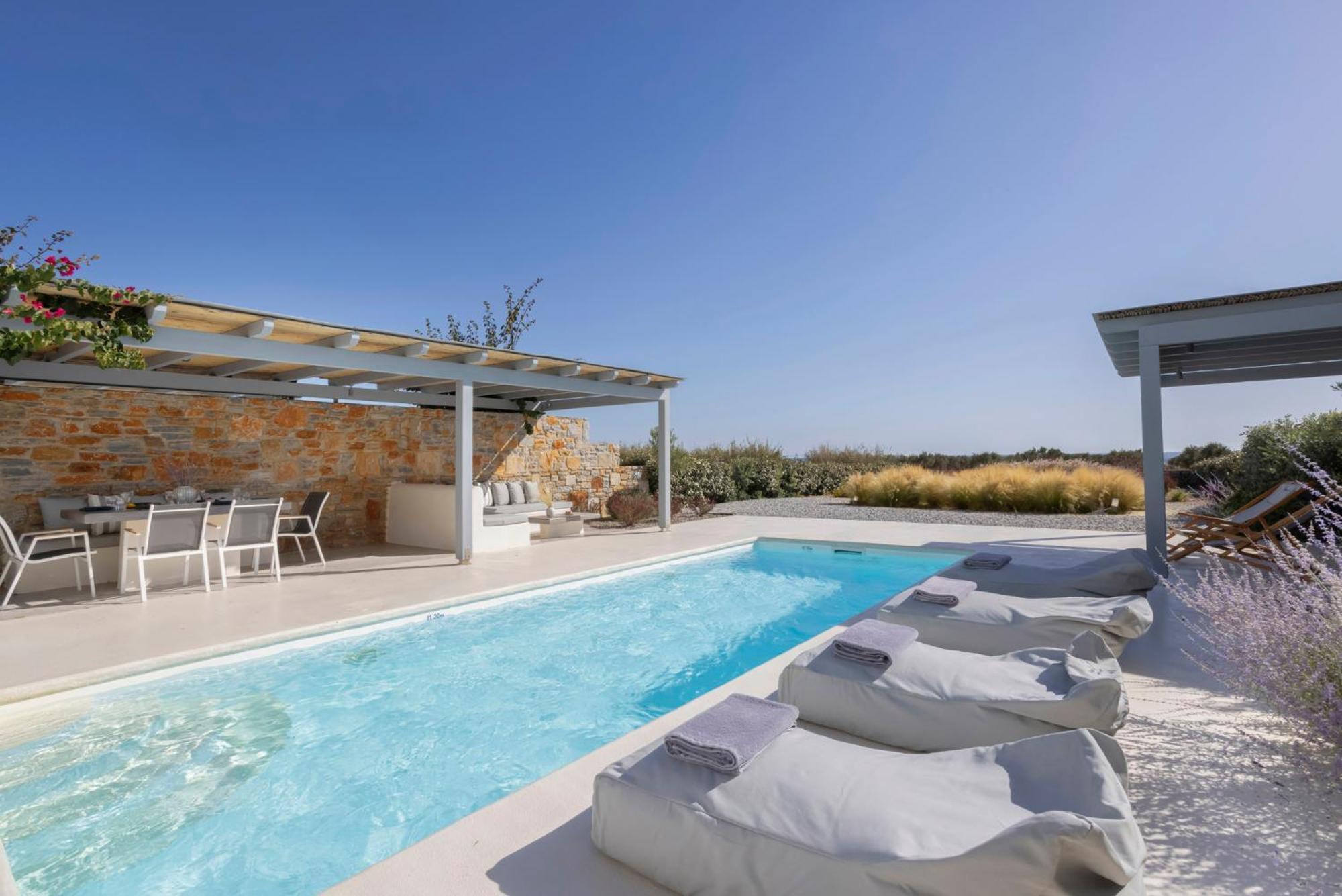 Villa Dione, Private Pool & Seaview By Naxos Dunes Кастраки Экстерьер фото